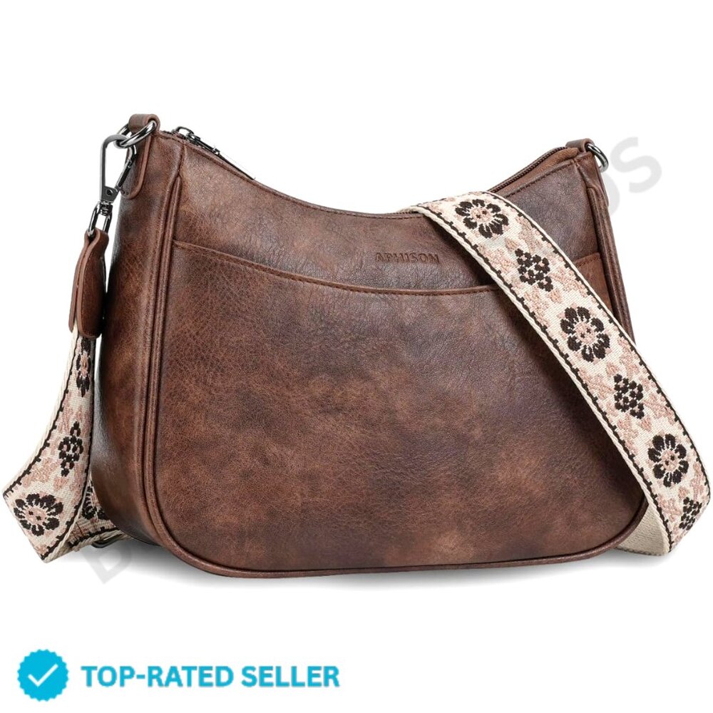 Brand New APHISON Shoulder Bag Brown Crossbody Trendy